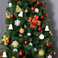 HOMCOM kerstboom met metalen standaard 631 takpunten groen Ø 81 x 210 h cm(m-8)