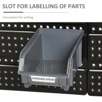 DURHAND 30 Cubbie On-Wall Storage Board Tool Screw Organiser Garage Workshop DIY Container w/ Screw Kit Tool Equipment Tidy(m-6)