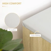 HOMCOM Shoes Cabinet Bench Hidden Storage Padded Seat Organiser Footwear Rack Hallway Oak Tone(m-4)