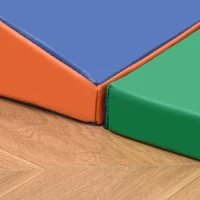 HOMCOM Soft Play Set, 7 Piece Soft Foam Blocks, Toddler Climb and Crawl Activity Play Set for 1-3 Years, Soft Play Equipment for Building and Stacking, Educational Play, Red(m-10)