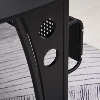 HOMCOM L-Shaped Corner Desk, Gaming Desk with CPU Rack, Keyboard Tray, Space-Saving Computer Desk with Steel Frame for Home Office,165 x 145 x 86.5cm, Black(m-10)