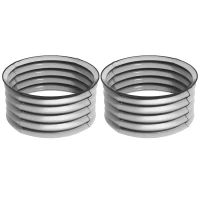 Outsunny Set de 2 Paturi inaltate pentru Gradina, Jardiniera inaltata pentru Exterior cu Margine de Protectie(m-10)