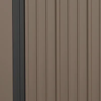 Outsunny Sopron de Gradina din Otel Suport Scule, Magazie pentru Scule cu Zavor, 161.5x94.5x196cm, Maro(m-7)