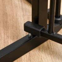 PawHut Barreira de Segurança para Animais de Estimação Barreira Dobrável de 5 Painéis com Fechadura Inteligente 300x74,5 cm Preto(m-9)