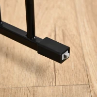 PawHut Barreira de Segurança para Animais de Estimação Barreira Dobrável de 5 Painéis com Fechadura Inteligente 300x74,5 cm Preto(m-8)
