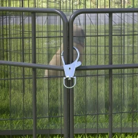 PawHut Lot de 2 parcs enclos modulables pour chiens lapins rongeurs clôture pour petits animaux pliant 1 porte 8 panneaux(m-8)