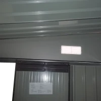 Outsunny Szopa na narzędzia z metalu z pochyłym dachem i zamykanymi drzwiami przesuwnymi 2,8 x 3,45 x 2,01m Szary(m-9)