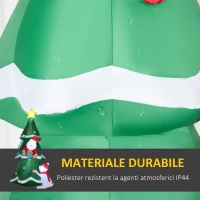 Outsunny Pom de Craciun gonflabil cu Mos Craciun, decor pentru exterior cu LED(m-5)