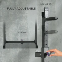 SPORTNOW Heavy Duty Barbell Squat Rack, Adjustable and Multifunctional Weight Power Stand, for Home, Gym - Black(m-5)