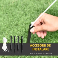 Outsunny Pom de Craciun gonflabil cu Mos Craciun, decor pentru exterior cu LED(m-7)