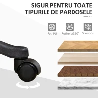 Vinsetto Scaun de Birou Rotativ cu Spatar Înalt si Functie Balansoar Înaltime Ajustabila(m-6)