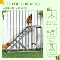 PawHut Wooden Chicken Coop Toy with Swing, Ladder, Platform, Grey(m-7)