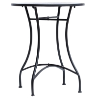 Outsunny Patio Garden Table Conversation Bistro Table Steel Frame Ceramic Top