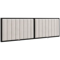 HOMCOM Tablie Tapitata cu Catifea Pentru Dormitor Crem(m-11)