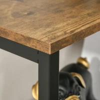 HOMCOM Biblioteca cu 3 Rafturi, Dulap si 2 Sertare(m-7)