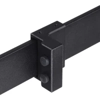 HOMCOM Kit pentru Usa Glisanta Greutate 100kg, Sina pentru Usa Glisanta cu Roti Stil Rustic, Negru(m-9)