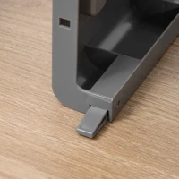 PawHut Set 2 Boluri pentru Câini de 1.2L cu Picioare Detașabile, Bol pentru Câini, Înălțat din ABS și Oțel, 44x27.7x28 cm, Gri(m-9)