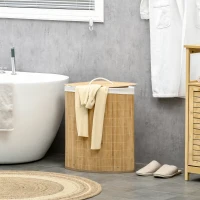 HOMCOM Cos de Rufe cu Capac, 38x38x57cm Lemn(m-2)