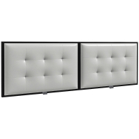 HOMCOM Tablie Tapițată pentru Dormitor cu Țesătură din Tehnologie, Tablie de Pat Montată pe Perete, 180x8x56 cm, Gri Deschis