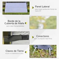 Outsunny Carpa Plegable 2,2x2,2x2m con Lateral Altura Ajustable Protección UV 50+ de Acero y Tela Oxford con Bolsa de Transporte Impermeable Gazebo para Exterior Blanco(m-7)