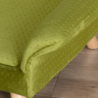 PawHut Sofá Cama para Mascotas Sofá para Perros Gatos con Cojín Acolchado Extraíble Patas de Madera 73x58x37 cm Terciopelo Latón(m-9)