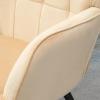 HOMCOM Sillón Individual con Reposapiés Tapizado en Terciopelo Butaca con Respaldo Alto y Reposabrazos 72x80x99 cm Beige(m-9)
