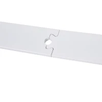 HOMCOM 183 cm Herraje para Puerta Corredera Kit de Accesorios para Puerta Corrediza de Madera con Guía de Suelo Riel de Acero al Carbono Blanco(m-9)