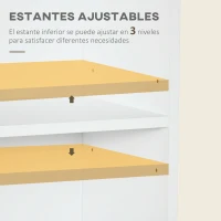 HOMCOM Armario de Libros con 4 Cajones 3 Estantes de Almacenaje y Balda Ajustable Mueble Organizador para Oficina Salón Estudio 76x30x173 cm Blanco(m-6)