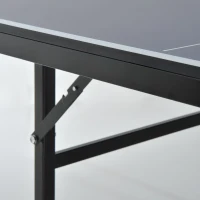 HOMCOM Mesa de Ping Pong Plegable con Red 152.5x274x76cm Tenis de Mesa y Material de Acero y MDF en Color Azul(m-4)