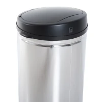 HOMCOM Contenedor Papelera Cubo Basura 50L con Sensor Detector Movimiento automático Acero Inoxidable (Varios tamaños)(m-8)