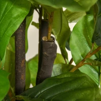 HOMCOM Planta Artificial Higuera en Maceta Altura 155 cm con 114 Hojas Árbol Artificial para Decoración Interior Hogar Salón Dormitorio Verde(m-9)