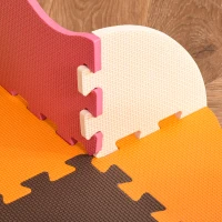HOMCOM Alfombra Puzzle para Niños 120x90,5x16,5 cm con 25 Piezas de Espuma EVA Suave Área de Cobertura de 0,9 m² Modelo Instrumentos Musicales Multicolor(m-9)