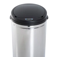 HOMCOM Contenedor Papelera Cubo Basura 50L con Sensor Detector Movimiento automático Acero Inoxidable (Varios tamaños)(m-9)