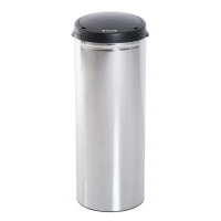 HOMCOM Contenedor Papelera Cubo Basura 50L con Sensor Detector Movimiento automático Acero Inoxidable (Varios tamaños)(m-1)