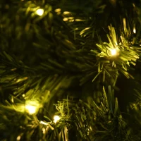 HOMCOM Árbol Artificial de Navidad de 490 Ramas 170 Luces LED Base de Metal Plegable Estructura con Bisagras para Interiores Φ75x150 cm Verde(m-9)