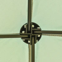 Outsunny Carpa Plegable 2,2x2,2x2m con Lateral Altura Ajustable Protección UV 50+ de Acero y Tela Oxford con Bolsa de Transporte Impermeable Gazebo para Exterior Verde(m-8)