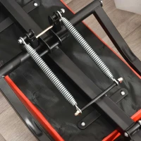 HOMCOM Banco de Abdominales Plegable Ajustable en Altura Banco de Sentadillas con Soporte para Piernas Regulable para Entrenamiento en Hogar Oficina 148x58x52-65 cm Negro(m-8)