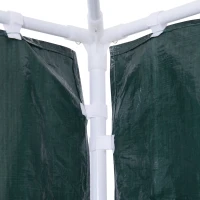 Outsunny 2 Paredes Laterales para Carpa 3x3m 6x3m Tela de Reemplazo Oxford Impermeable con Ventanas 293x193cm Verde Oscuro(m-7)
