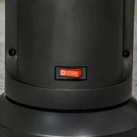 HOMCOM Calefactor Cerámico de Torre 1000/2000W con Mando a Distancia Pantalla LED Temporizador de 12H Termostato 3 Modos de Viento y 45° Oscilación para 25 m² Ø19x56,7 cm Negro(m-9)