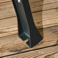 Outsunny Tuinbank voor 2 personen, voor in de tuin en op het terras, gemaakt van gietaluminium en natuurlijk hout, 120 x 57 x 70 cm, bruin(m-9)