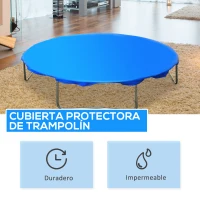 Homcom - Funda proteccion impermeable para cama elástica trampolines, diámetro ø 366cm, color azul(m-4)