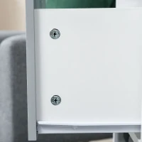 HOMCOM Armario de Libros con 4 Cajones 3 Estantes de Almacenaje y Balda Ajustable Mueble Organizador para Oficina Salón Estudio 76x30x173 cm Blanco(m-8)