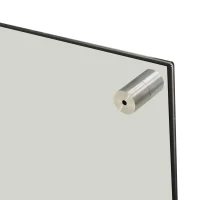 Vinsetto Pizarra de Cristal con Bandeja Pizarra de Pared sin Marco Incluye 4 Rotuladores y Borrador 90x60x0,45 cm Negro(m-9)