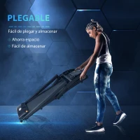 HOMCOM Cinta de Correr Eléctrica con 12 Programas Velocidad hasta 12 km/h Cinta de Andar con Pantalla LED 134x66x107 cm Negro(m-4)