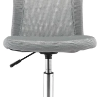 Vinsetto Lot 2 de chaises de bureau ergonomique hauteur réglable piètement chromé pivotant 360° revêtement maille gris(m-7)