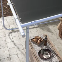 Outsunny 3 x 3(m) Mobile Pergola Kit, Portable Garden Gazebo with Wheels, Sandbags, Steel Frame, UV-Resistant(m-7)