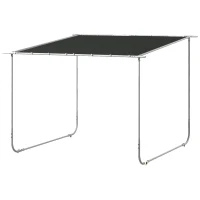 Outsunny 3 x 3(m) Mobile Pergola Kit, Portable Garden Gazebo with Wheels, Sandbags, Steel Frame, UV-Resistant(m-1)