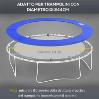 Outsunny Bordo di protezione per trampolino, blu Ø305cm(m-5)