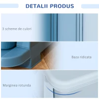 HOMCOM dulap cu 3 sertare, din plastic, 37x37x56.5(m-5)