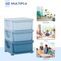 HOMCOM dulap cu 3 sertare, din plastic, 37x37x56.5(m-6)